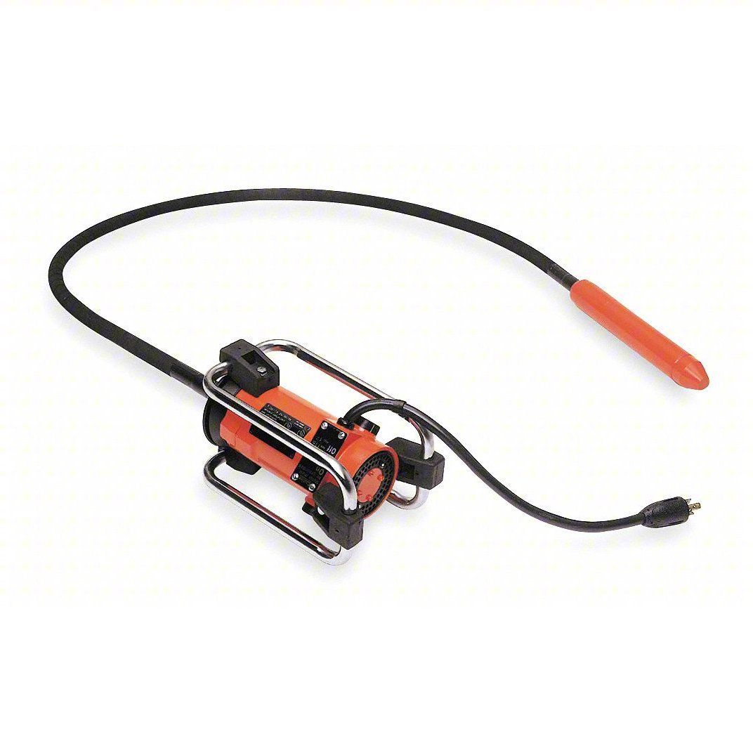 VIBCO ELECTRIC VIBRATOR: 1 1/2 HP, 10 FT SHAFT LG, 1 1/2 IN HEAD DIA, 14 IN RADIUS OF VIBRATION