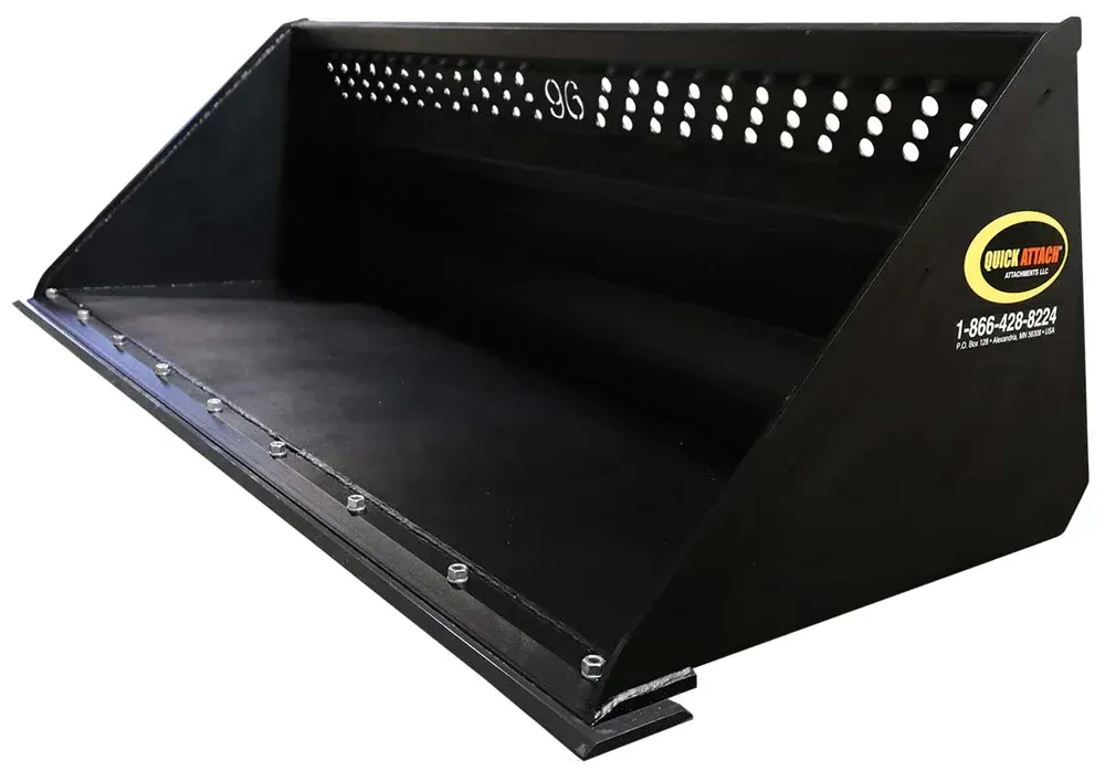 QUICK ATTACH 96″ SKID STEER SNOW/LIGHT MATERIAL BUCKET
