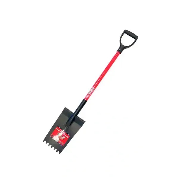 14-GAUGE SHINGLE SHOVEL WITH FIBERGLASS D-GRIP HANDLE